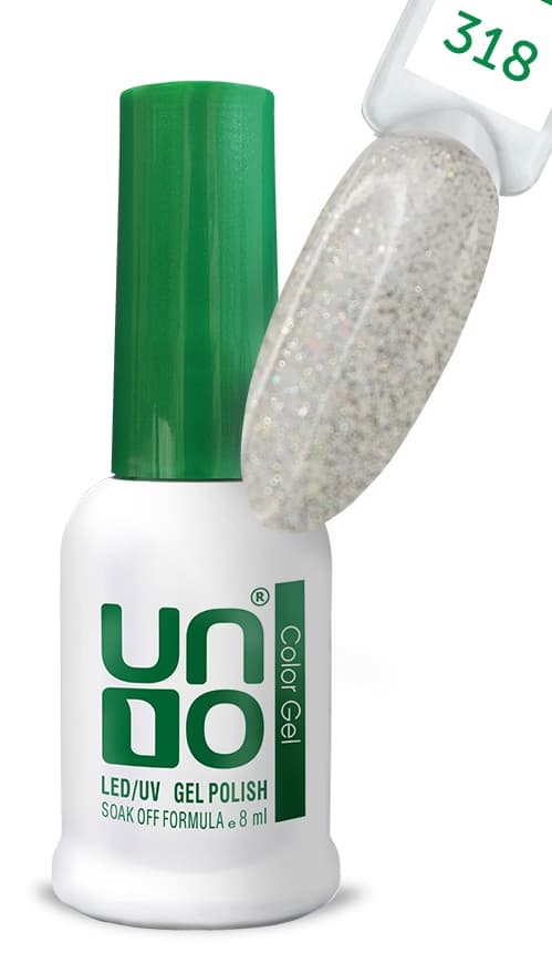 Гель-лак "Uno" - 318, Льдинка - Icicle, 8 мл 