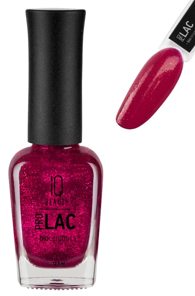 IQ BEAUTY PROLAC Лак для ногтей укрепляющий с биокерамикой 12.5 мл № 055 Behind the scenes