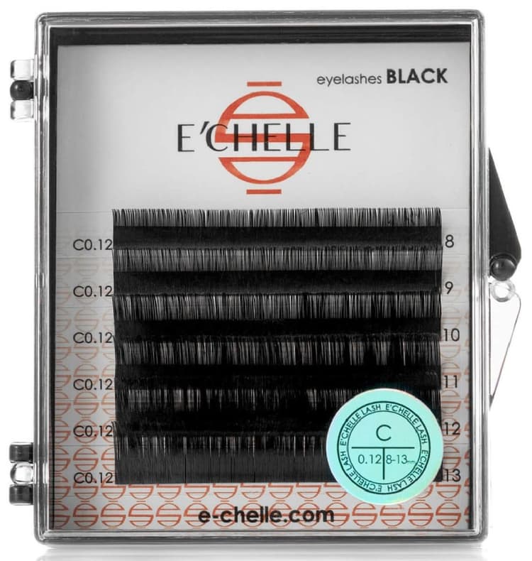 E'CHELLE РЕСНИЦЫ BLACK MINI MIX (C+ 0.12 8-13 mm)