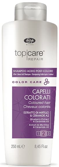 Lisap Color Care Стабилизатор цвета – Top Care Repair After Color Acid Shampoo 250 мл