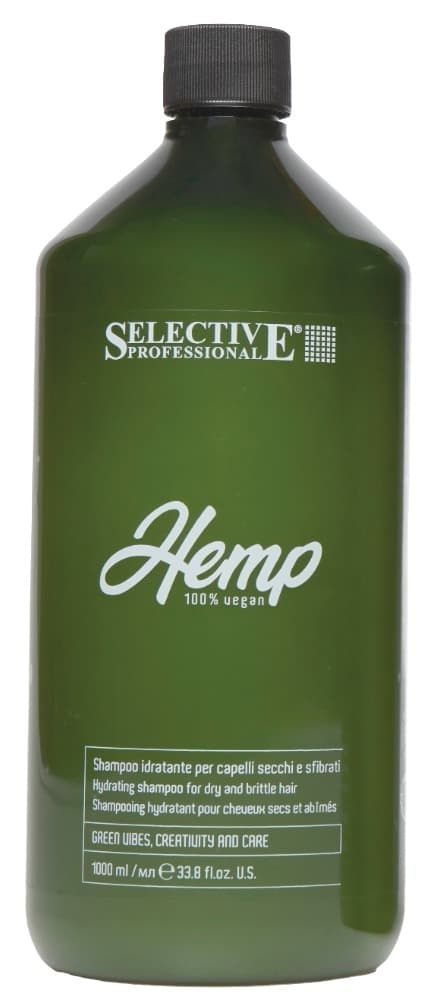 Selective HEMP Шампунь увлажняющий для сухих и и ломких волос 1000 мл
