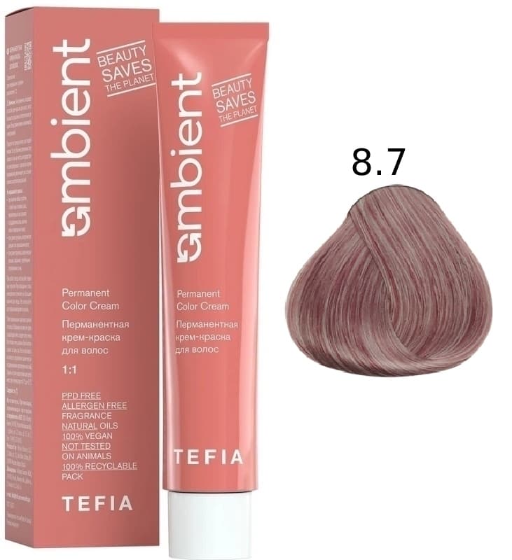 TEFIA AMBIENT 8.7 Светлый блондин фиолетовый 60 мл