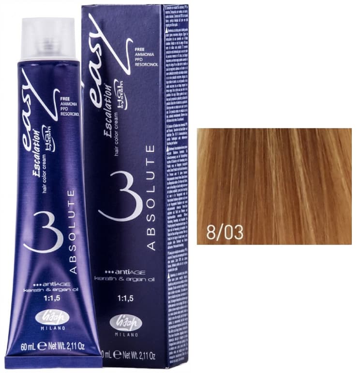 Lisap Absolute 8/03 светлый блондин золотистый 60 мл