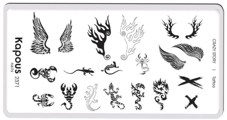 Kapous Nails Пластина для стемпинга "Crazy story" Tatoo