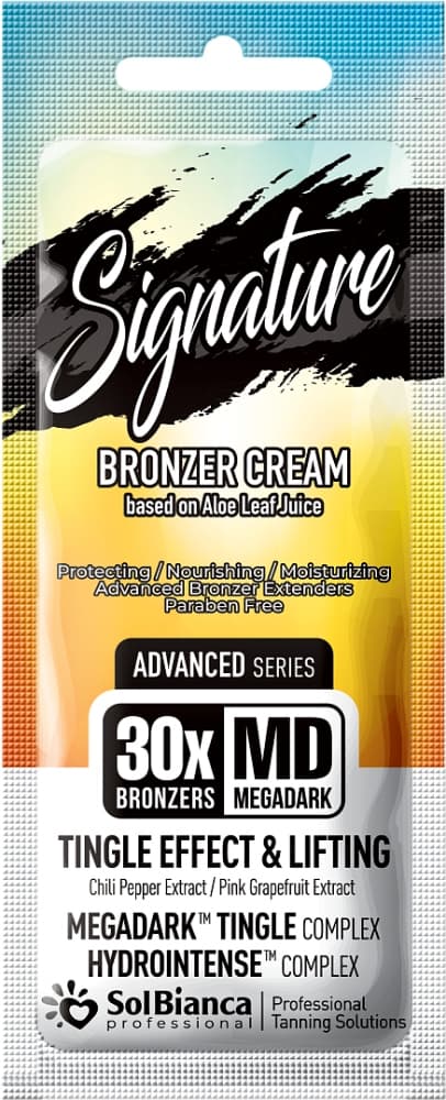 SolBianca Крем "Signature" с перцем чили, экстрактом розового грейпфрута, 30-бронзаторами и Tingle эффектом 15мл