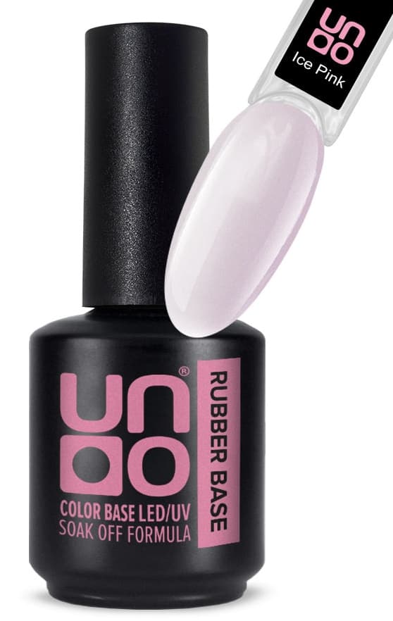 Базовый Гель-лак Rubber Color Base Gel "Uno" Ice Pink, 12 г 