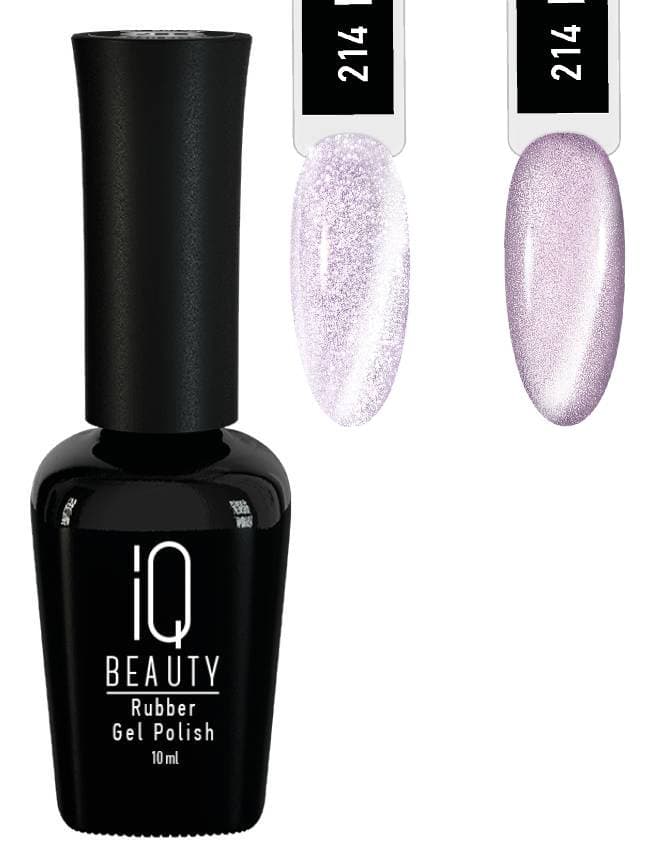 IQ BEAUTY Каучуковый гель-лак с кальцием №214 "On Cloud Nine" с эффектом Silk Cat Eye «Huntress» 