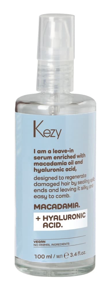 Kezy I am MACADAMIA + HYALURONIC ACID Несмываемая сыворотка для восстановления волос 100 мл