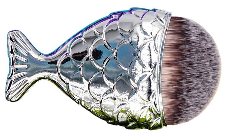 Кисть-сметка "Рыбка", цвет серебро, малая (82мм х 46 мм) 