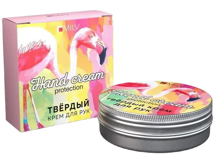 MILV Твердый крем для рук на пчелином воске Защитный 30 мл РОЗОВЫЕ МЕЧТЫ