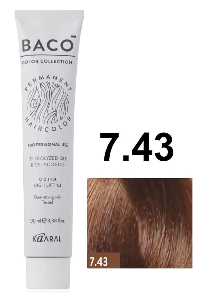 KAARAL Baco color  7.43 медно-золотистый блондин 100 мл