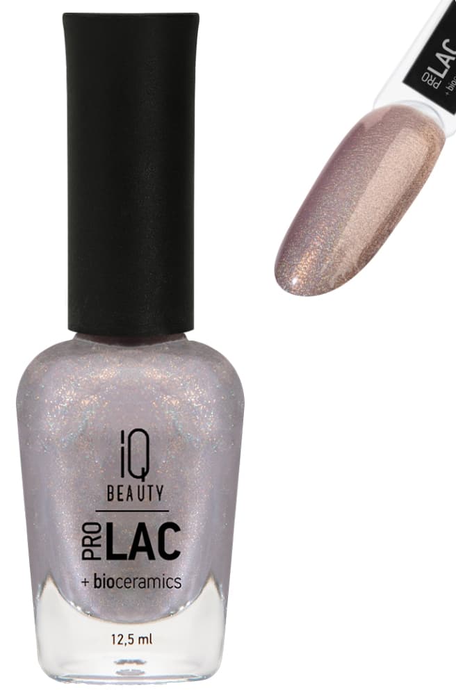 IQ BEAUTY PROLAC Лак для ногтей укрепляющий с биокерамикой 12.5 мл № 052 Bling it on