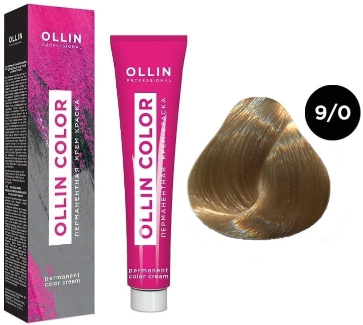OLLIN COLOR  9/0 блондин 60мл Перманентная крем-краска для волос