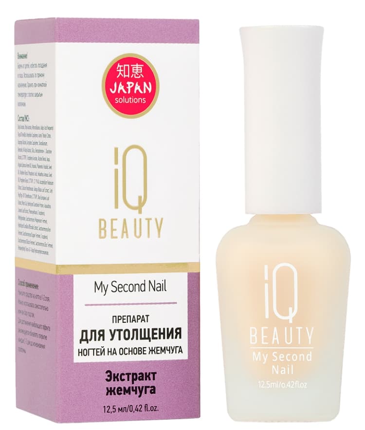 IQ BEAUTY Препарат для утолщения ногтей на основе жемчуга /My Second Nail,12,5мл