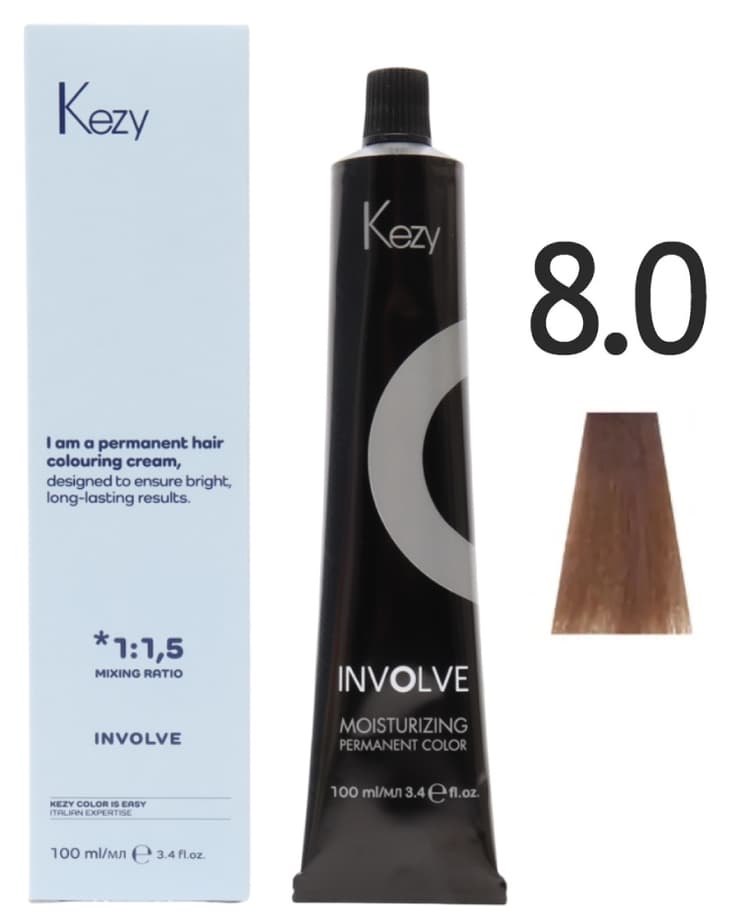 KEZY Involve color 8.0 Светлый блондин, 100 мл. 