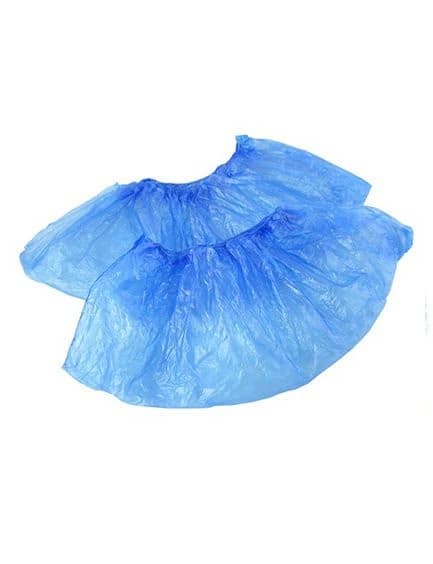 Бахилы полиэтиленовые 4 гр. прочные с двойной резинкой цв.голубой, 25 пар/уп. 