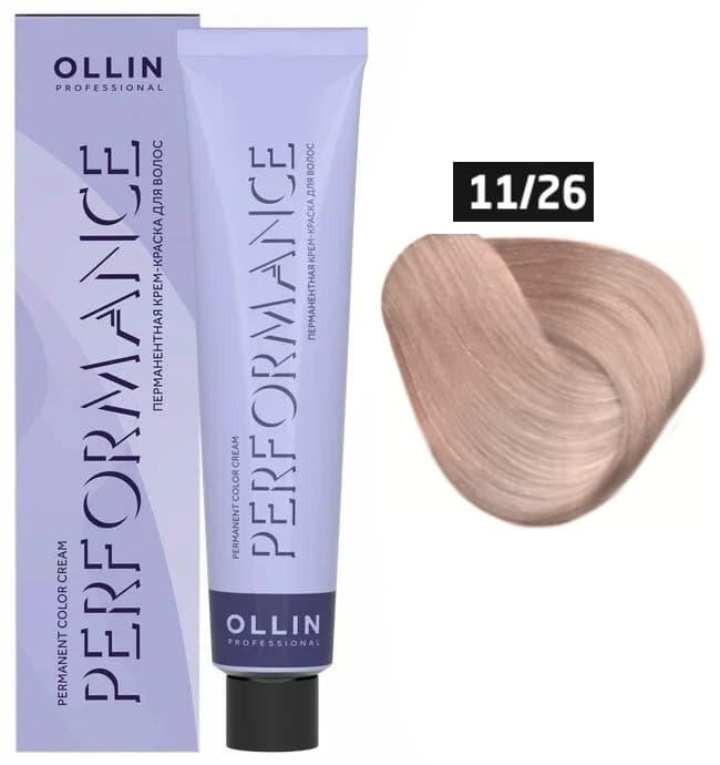 OLLIN PERFORMANCE 11/26 специальный блондин розовый 60мл Перманентная крем-краска для волос