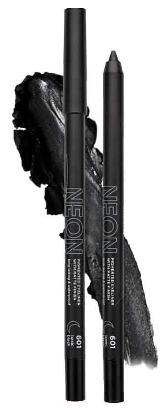 Parisa Карандаш для макияжа глаз NEON с матовым покрытием (601 basic black), 1,2 гр.