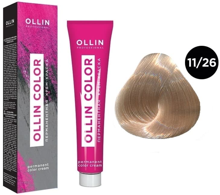 OLLIN COLOR 11/26 специальный блондин розовый 60мл Перманентная крем-краска для волос