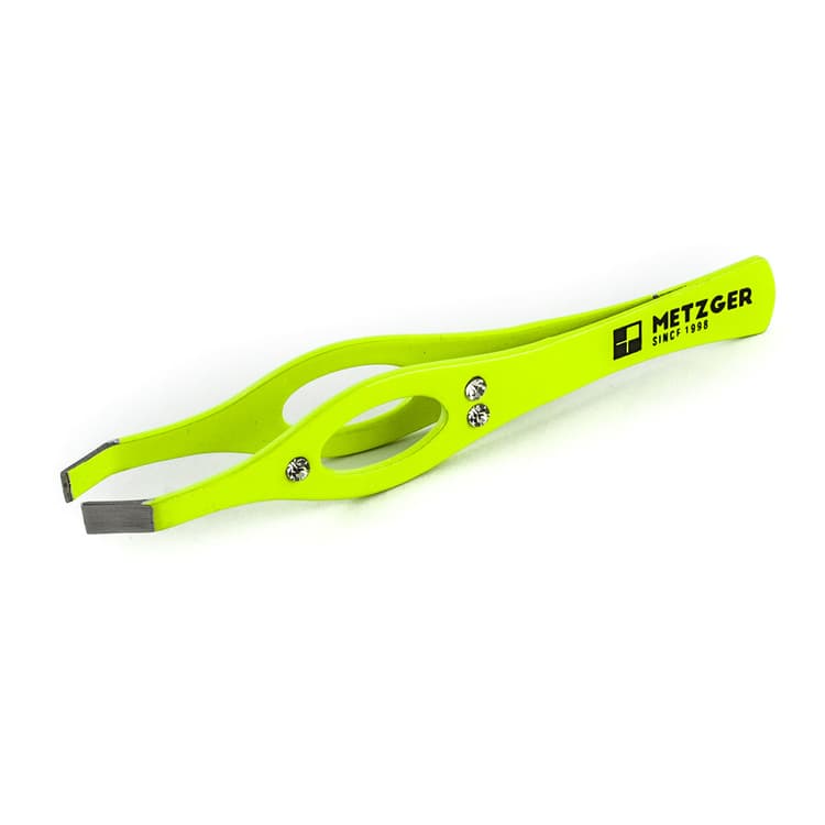 METZGER Пинцет прямой со стразами в ассортименте