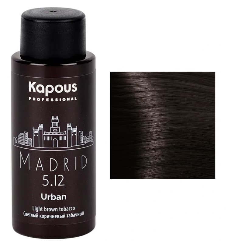Kapous Urban LC 5.12 Мадрид Полуперманентный жидкий краситель для волос 60 мл