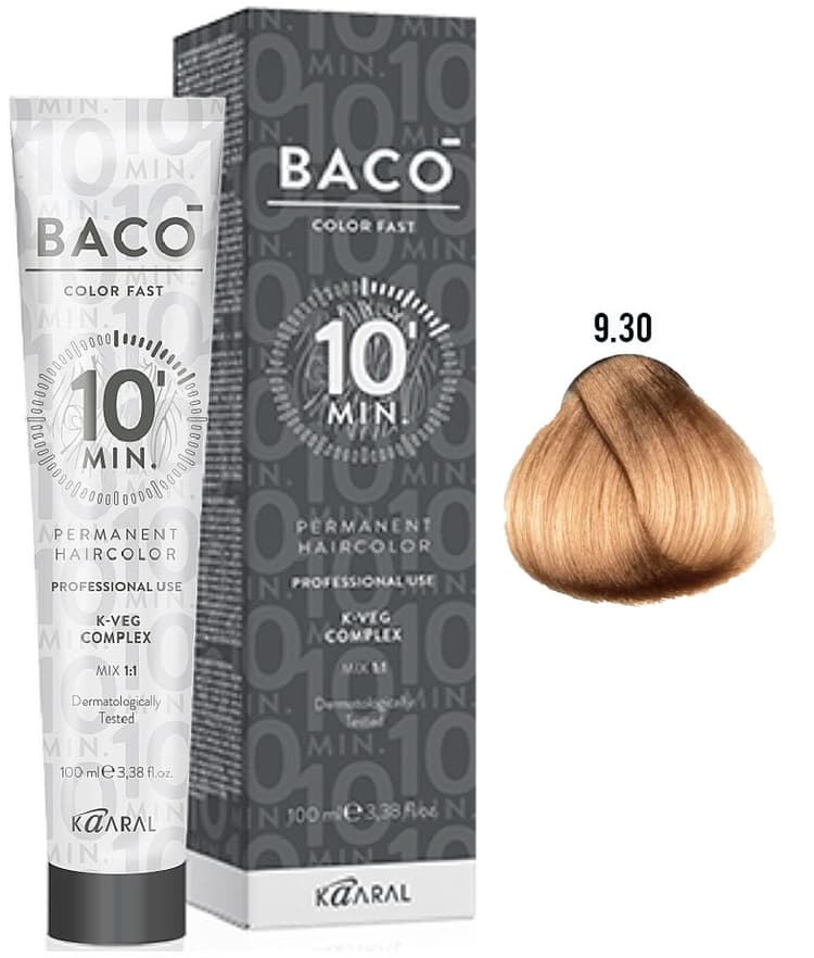 KAARAL Baco Color Fast 9.30 очень светлый блондин золотистый натуральный 100 мл