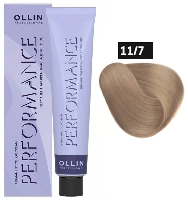 OLLIN PERFORMANCE 11/7 специальный блондин коричневый 60мл Перманентная крем-краска для волос