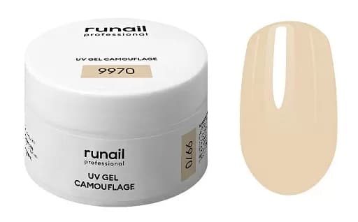 RuNail Камуфлирующий УФ-гель (цвет: Топленое молоко), 15 г №9970