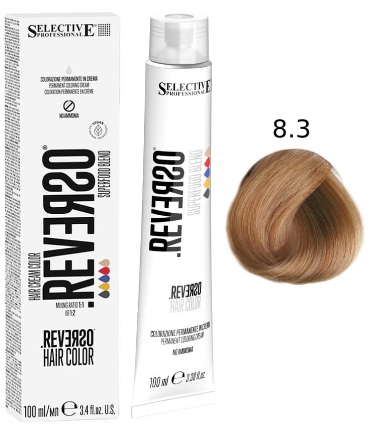 SELECTIVE Reverso Hair Color 8.3 Светлый блондин золотистый