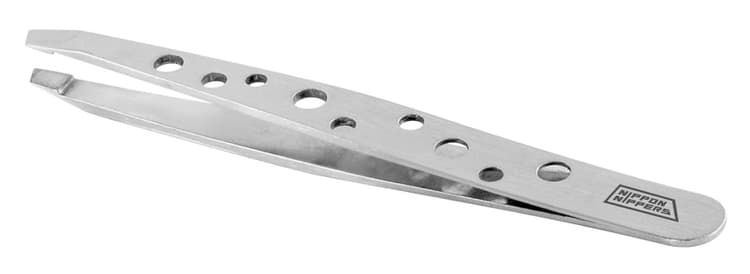 Nippon Nippers Пинцет для бровей. Скошенный край. 96 мм