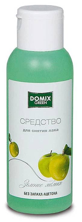 DOMIX Средство для снятия лака без запаха ацетона "Зелёное яблоко" 105мл