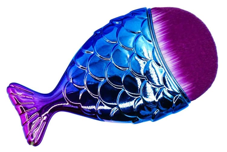 Кисть-сметка "Рыбка", цвет синий (106мм х 55 мм) 