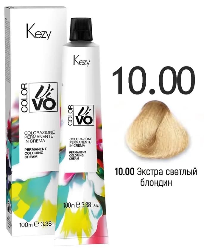 KEZY Color Vivo Крем-краска 10.00 Экстра светлый блондин, 100 мл. 