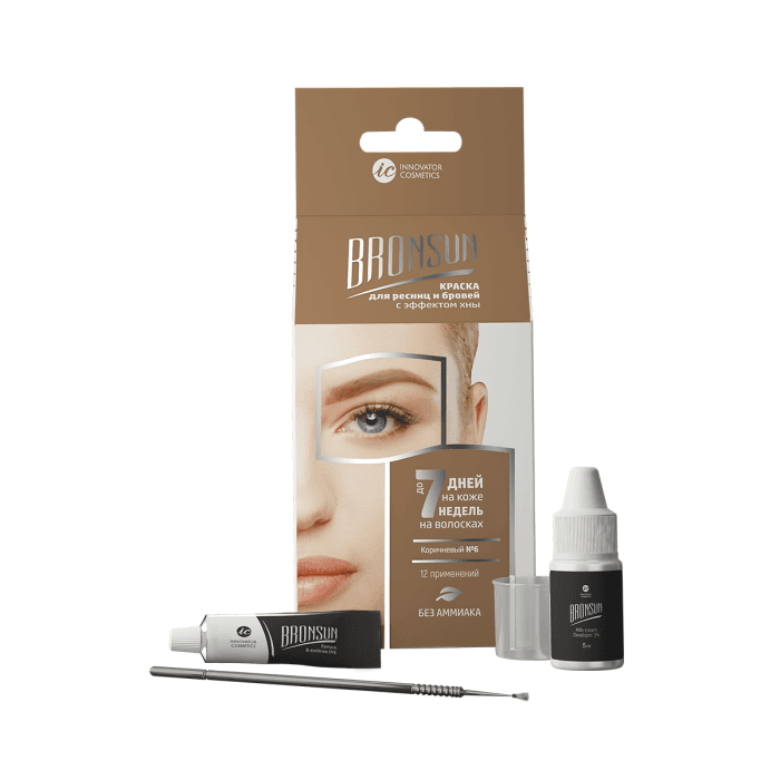 BRONSUN Набор для домашнего окрашивания №6, цвет коричневый.