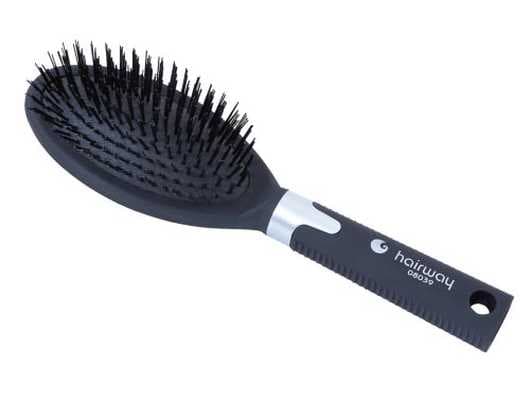 HW Щетка массажная 2*7-рядная, велюр, нейлон. штифы