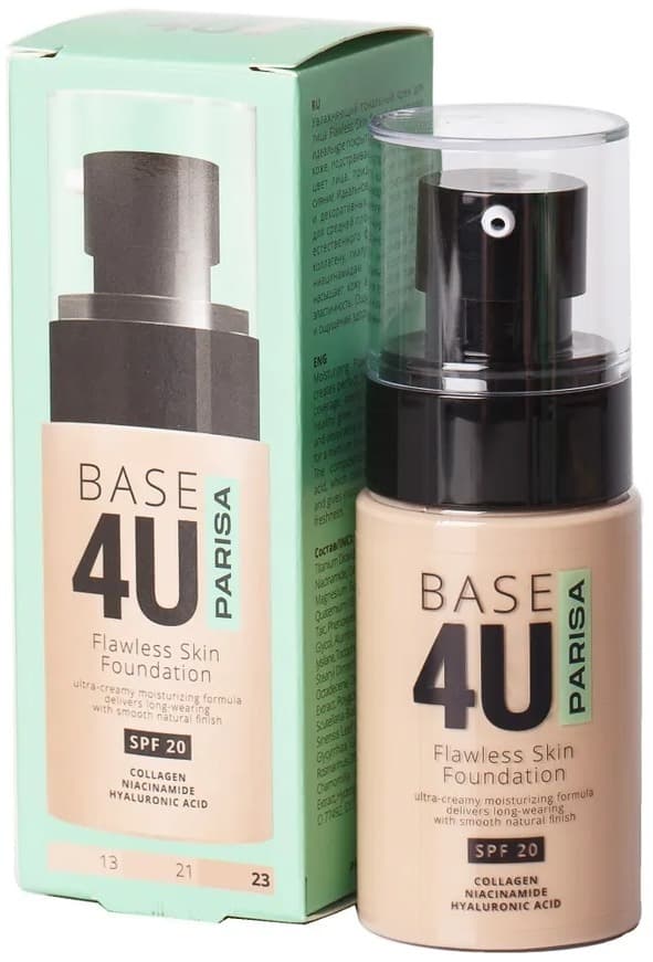 Parisa Тональный крем "Base 4U" (23 средне-бежевый), 60 мл