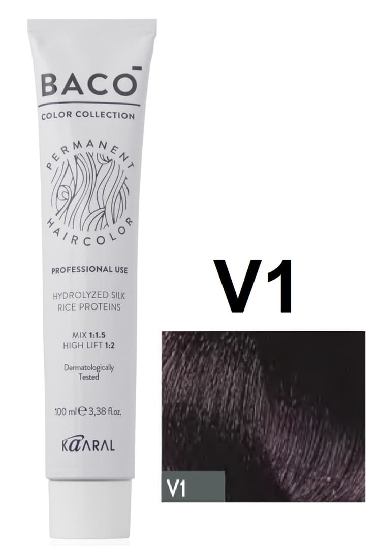 Kaaral Baco Color Перманентный краситель V1 фиолетовый корректор