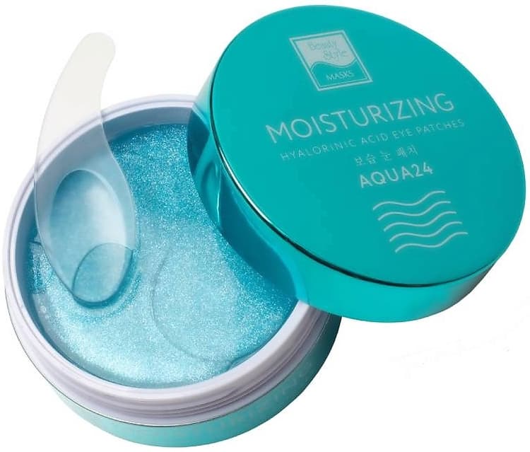 Beauty Style Патчи гидрогелевые для глаз против отеков с гиал.кислот. и кофеином "Аква 24" 60 шт/уп.