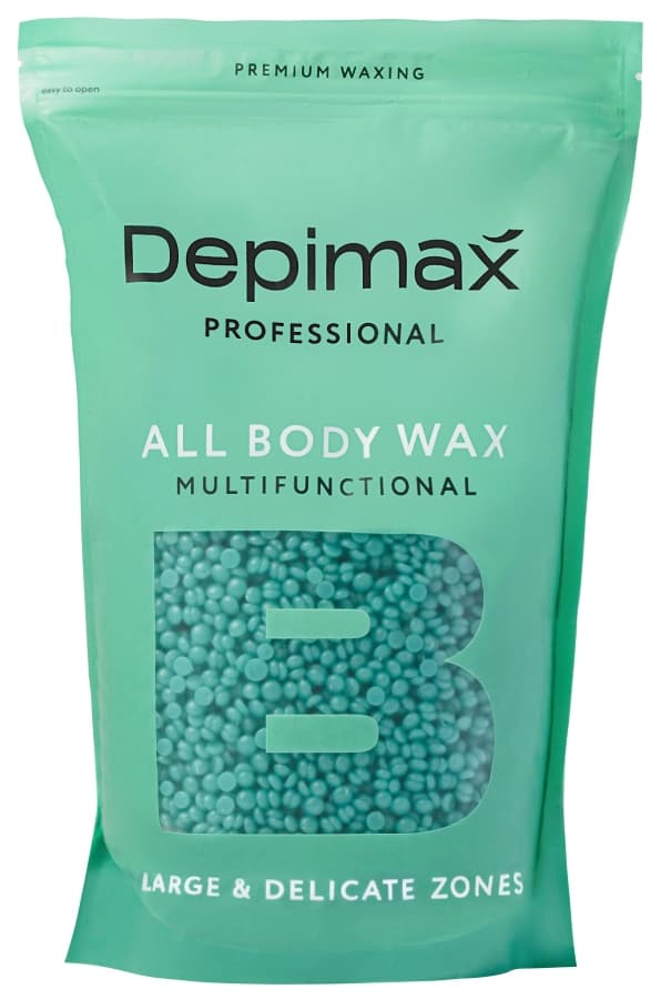 DEPIMAX ALL BODY WAX Воск полимерный универсальный для обширных и деликатных зон, зеленый, 1 кг