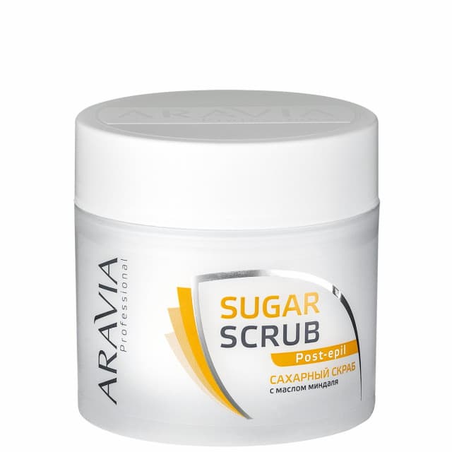 Aravia Сахарный скраб для тела с маслом миндаля, 300 мл