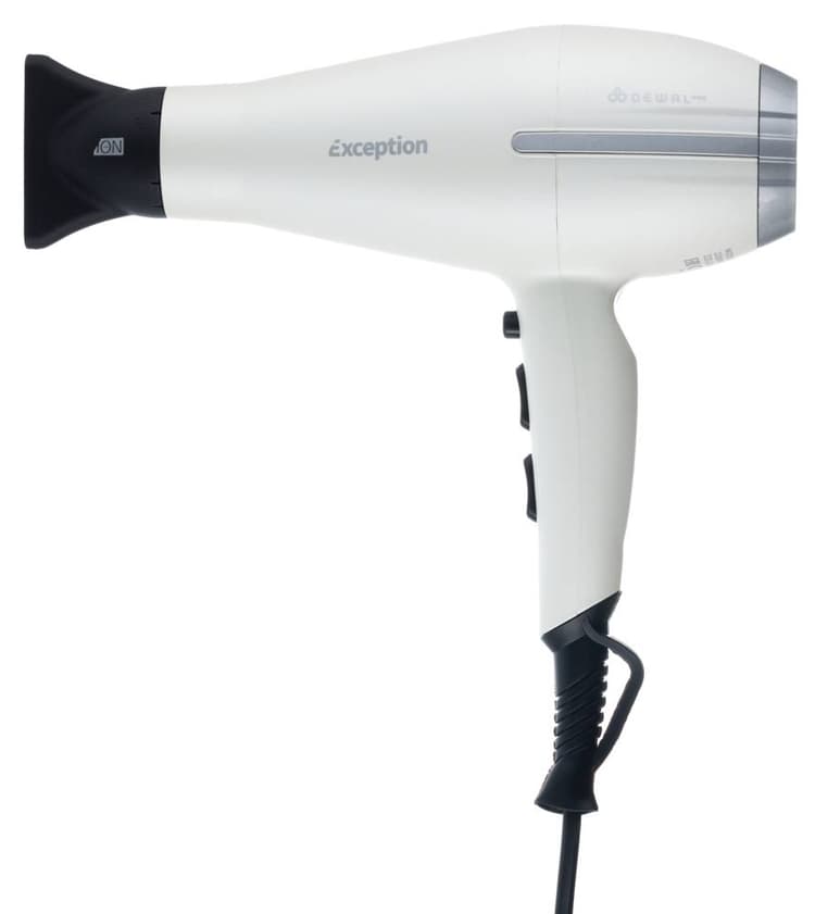 DEWAL Фен Exception с ионизацией, белый, 2200W