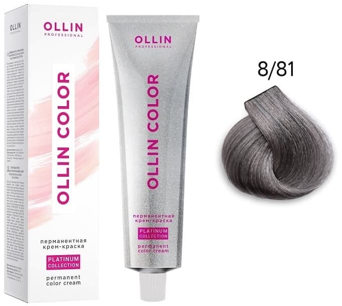OLLIN COLOR Platinum Collection 8/81 100 мл Перманентная крем-краска для волос