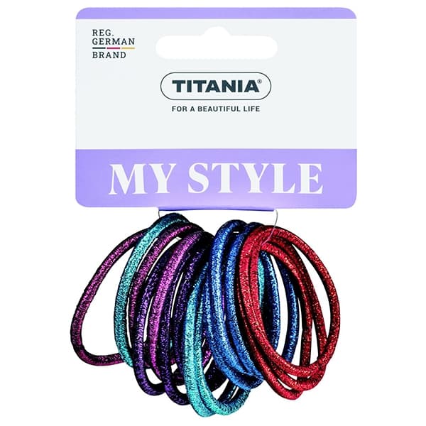 Titania Резинки тонкие цветные микс 15шт/уп, d 4 см.