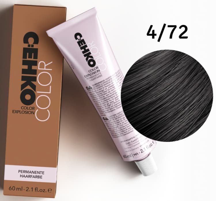 C:EHKO Color Explosion 4/72 Средний каштан коричнево-пепельный 60 мл 