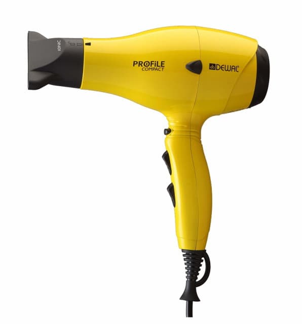 Dewal Фен Profile Compact с ионизацией, желтый, 2000W