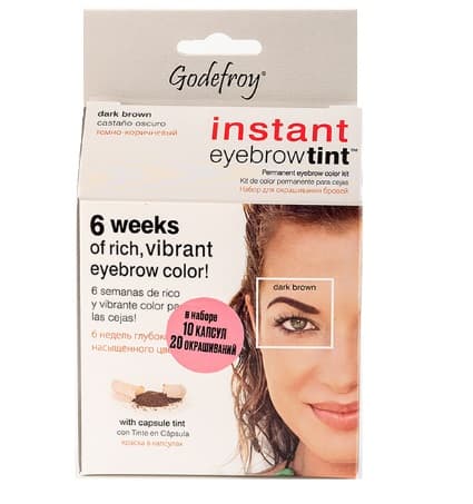 Godefroy Eyebrow Tint Dark Brown Проф краска-тинт для бровей в капсулах, 10 капсул+оксид(тем-кор)