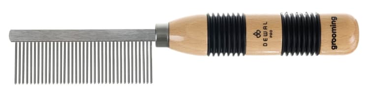 DEWAL Pro Grooming Расческа для животных с ручкой с редкими металлическими штифтами
