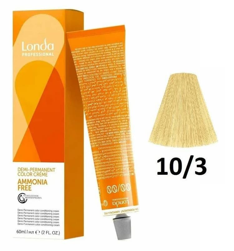 LondaТон Ammonia-Free 10/3 яркий блонд золотистый
