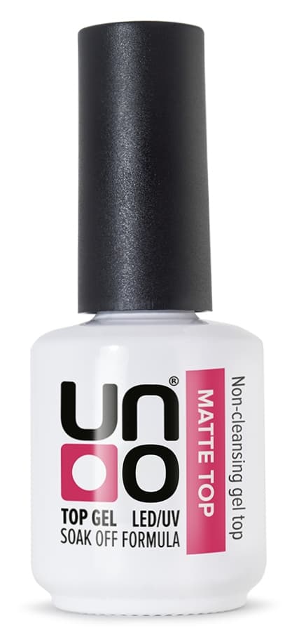 Верхнее матовое покрытие для гель-лака "Uno MATTE" без липкого слоя, 16мл. 