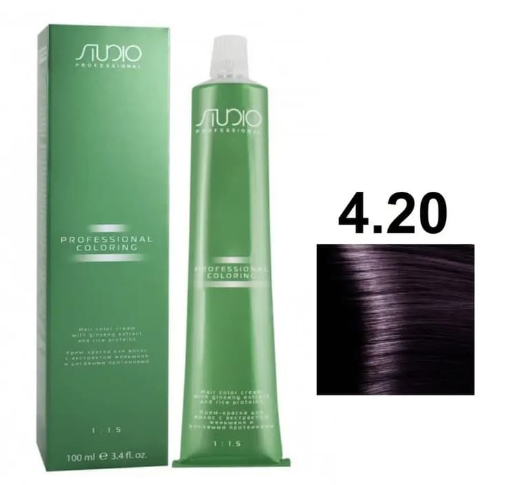 KAPOUS Studio S 4.20 фиолетово-коричневый 100 мл